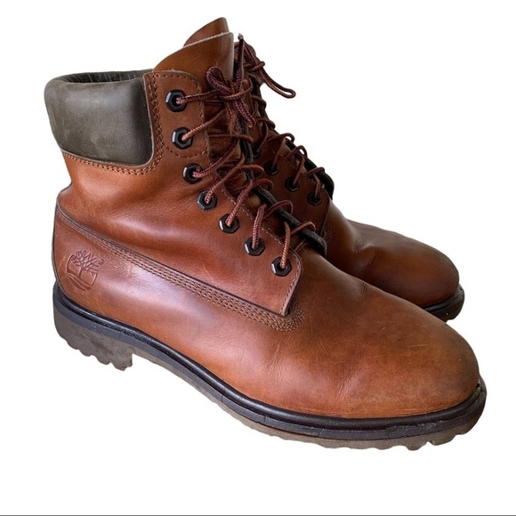 Timberland 6\' Premium 11066 Mens Brown Leather Boots Waterproof Size 8.5 wide